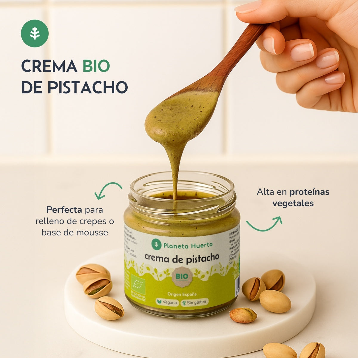 Pack 2x Crema de Pistacho 100% ECO Planeta Huerto 100 g