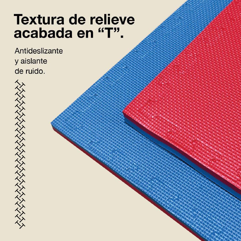 Tatami Puzzle 2cm 100x100cm – Superficie T Rojo/azul Jowy_3
