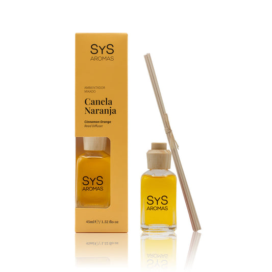 Ambientador Mikado de Canela y Naranja Origins SYS Aromas 45 ml | Aroma Cítrico y Especiado | Revitalizante_0