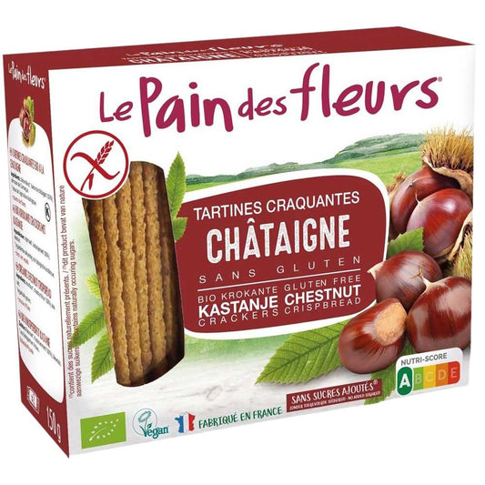 Tostadas Crujientes Crakers con Castañas BIO Le pain de fleurs 150 g