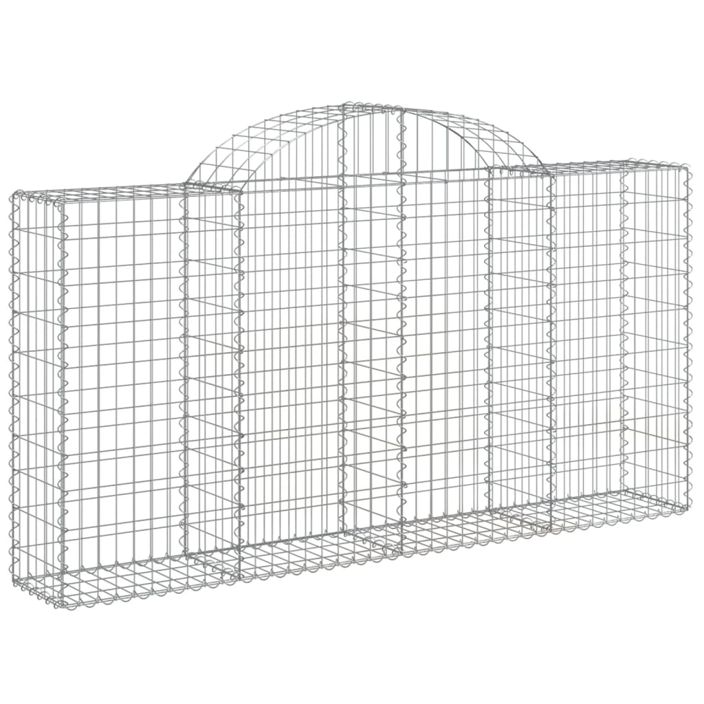Cestas De Gaviones 4 Uds Forma De Arco Hierro 200x30x100/120 Cm_2