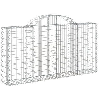 Cestas De Gaviones 4 Uds Forma De Arco Hierro 200x30x100/120 Cm_2