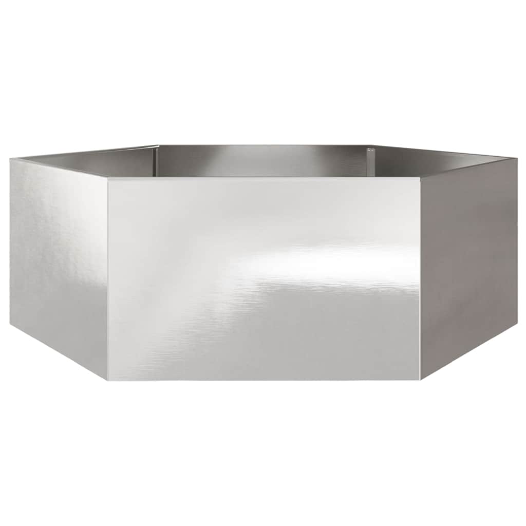 Jardinera Hexagonal De Acero Inoxidable 138x120x45 Cm_5