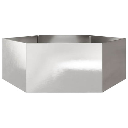 Jardinera Hexagonal De Acero Inoxidable 138x120x45 Cm_5