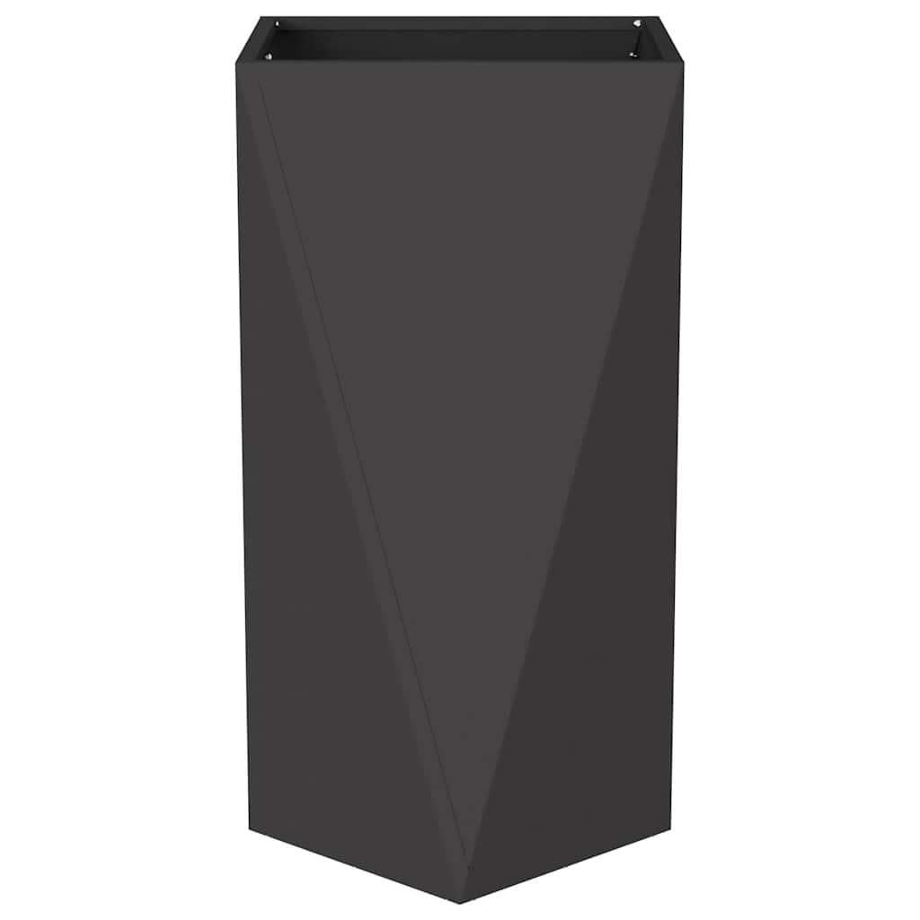 Jardinera 2 Pcs Negro 40 X 40 X 75 Cm Acero_5