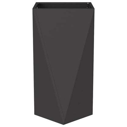 Jardinera 2 Pcs Negro 40 X 40 X 75 Cm Acero_5
