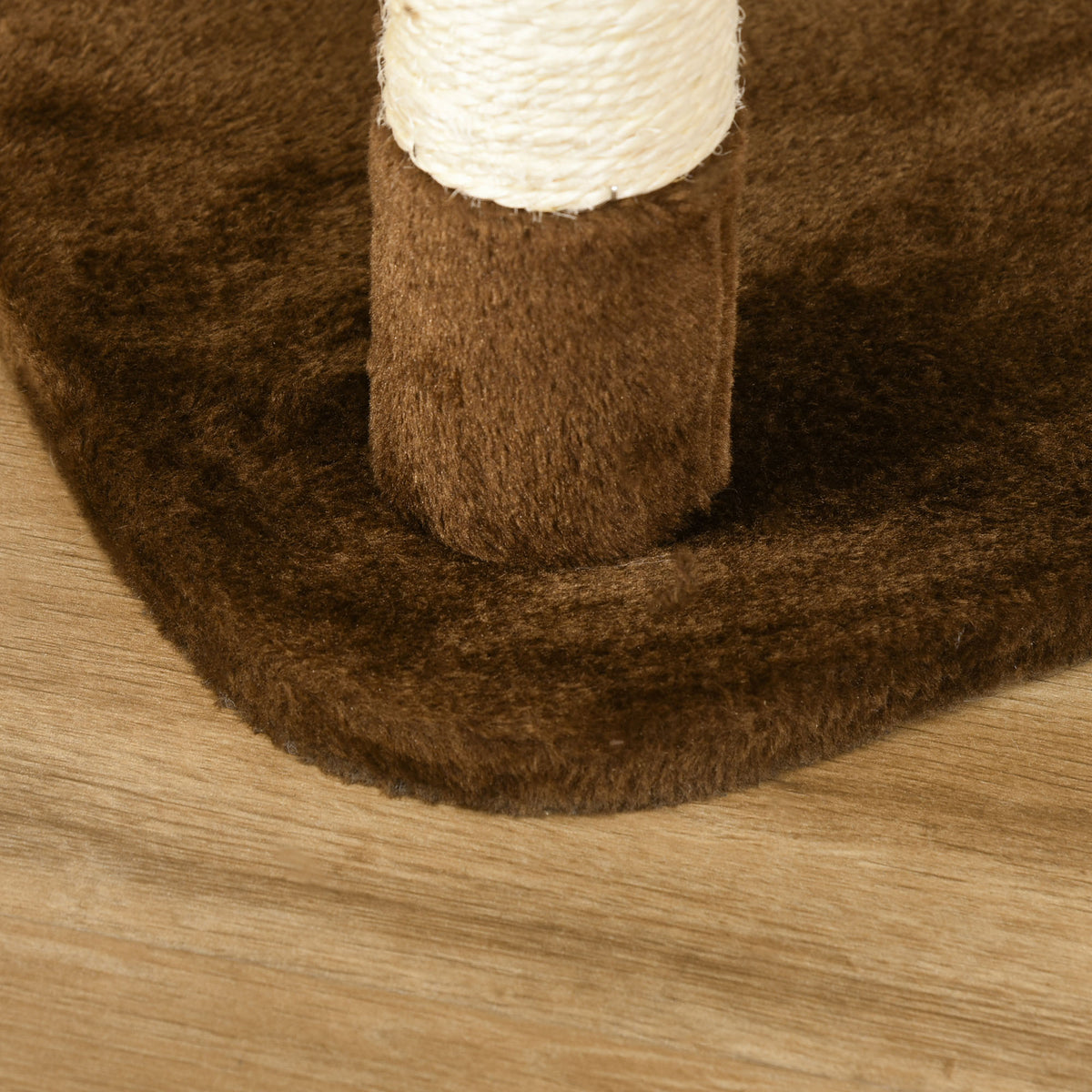 Pawhut Árbol Rascador Para Gatos Grande 65x50x153 Cm Con Hamaca Marrón_4