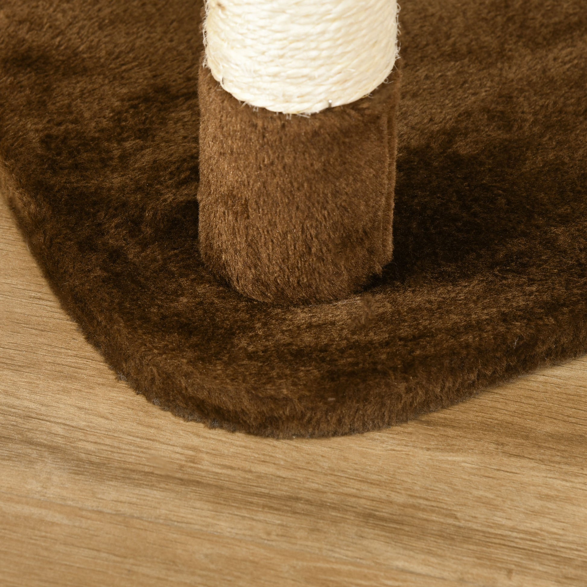 Pawhut Árbol Rascador Para Gatos Grande 65x50x153 Cm Con Hamaca Marrón_4
