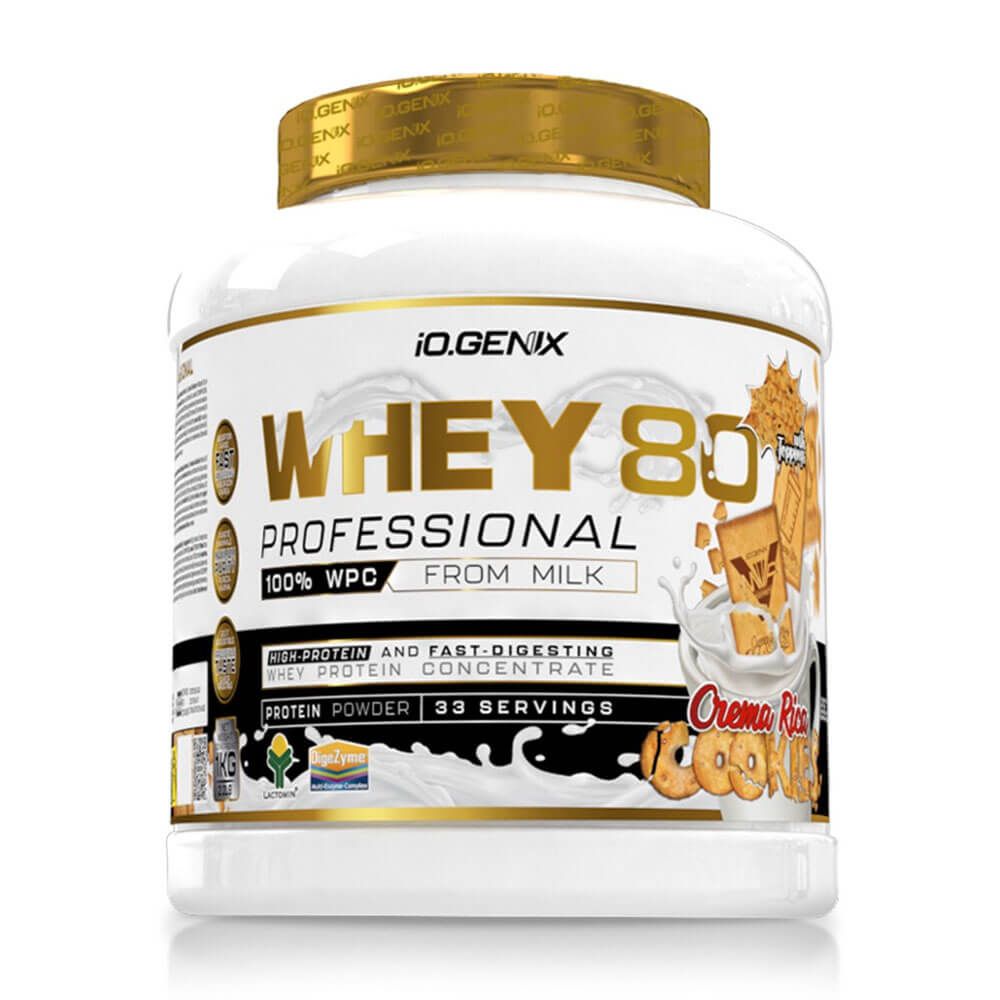 Whey 80 Profesional - 1kg - Crema Rica Cookies - Proteina De Suero Whey - Io.genix_0