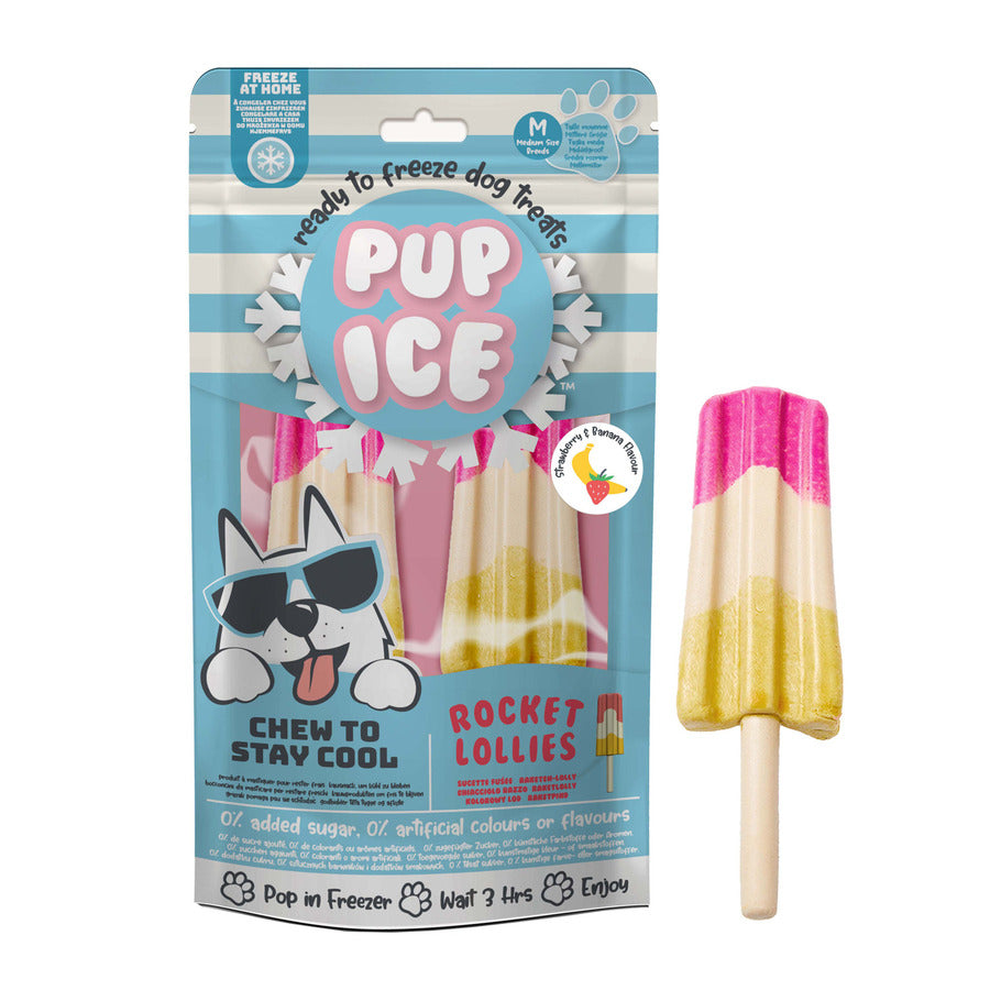 2 Helados Snack Pup Ice Polo De Fresa Y Platano, 2 X 90g_0