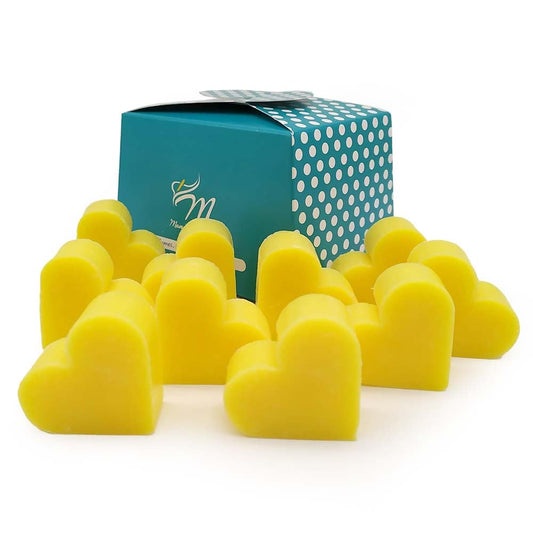 Caja Regalo 10 Jabones Aromáticos En Forma De Corazón - Aroma Pomelo - Jabón Glicerina - Regalo Original Para Eventos_0