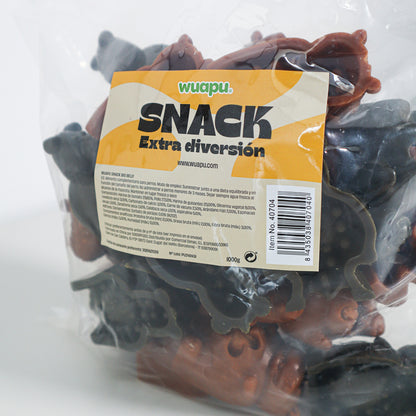 1kg Snacks Dental Para Perro, Sin Gluten Ni Cereales. Forma Osito De 7cm, De 2 Sabores, 25u Aprox_1