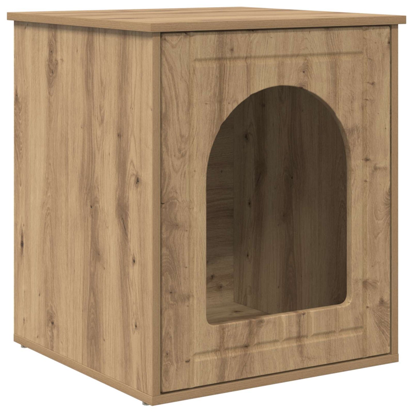 Casa Para Gatos Roble Artesanal 53 X 52 X 62 Cm_0