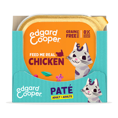 Comida húmeda gatos paté Tarrina Pollo de corral Edgard &amp; Cooper 85 g