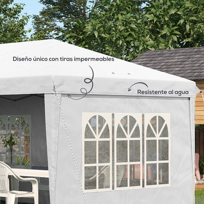 Carpa Plegable Outsunny 585x295x270 Cm Blanco_5