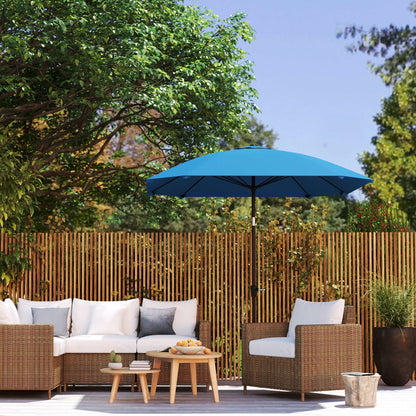 Outsunny Sombrilla De Terraza Exterior 233x233 Cm Con Ángulo Ajustable Azul_4