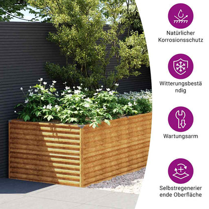 Jardinera De Acero Corten 479x100x69 Cm_2
