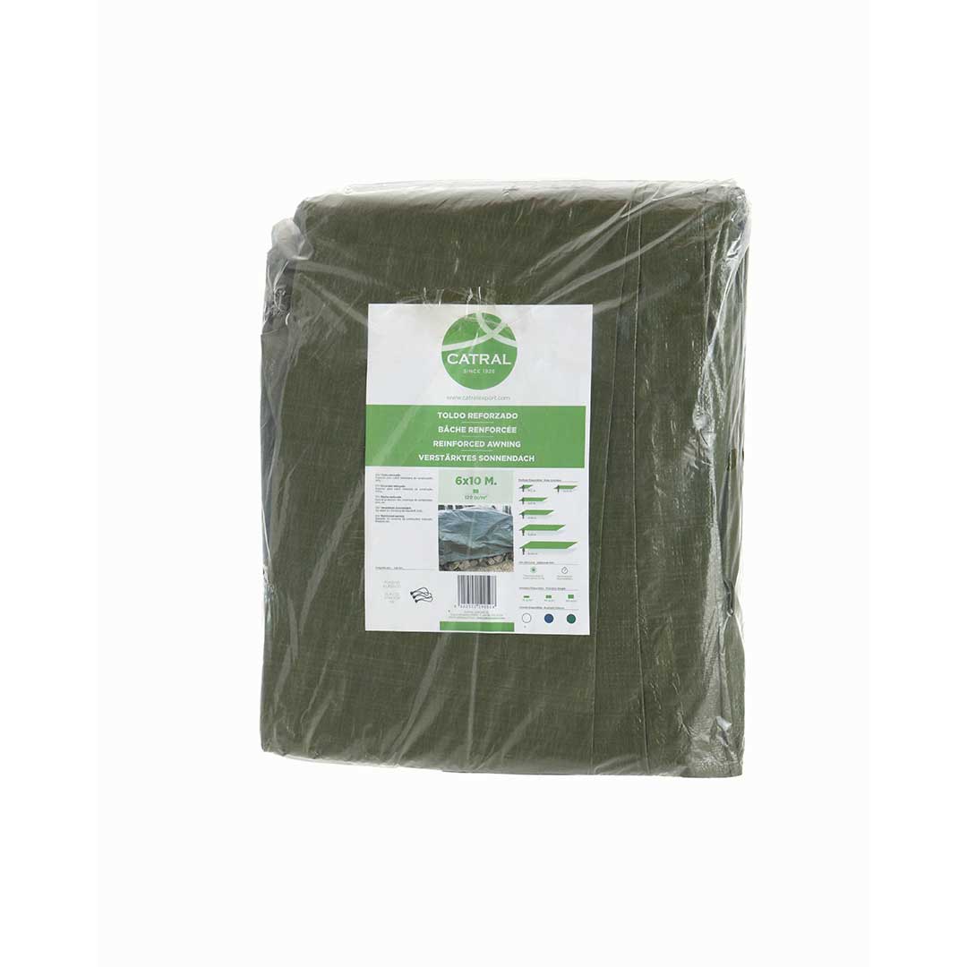 Toldo Reforzado Verde - Protección Durable Para Exteriores 5x8 M / Multicolor_0