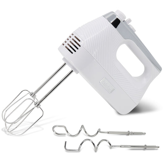 Briebe Batidora De Varillas Eléctrica 400w Amasadora De Mano Especial Repostería 5 Velocidades + Turbo, Hm1174wht_0