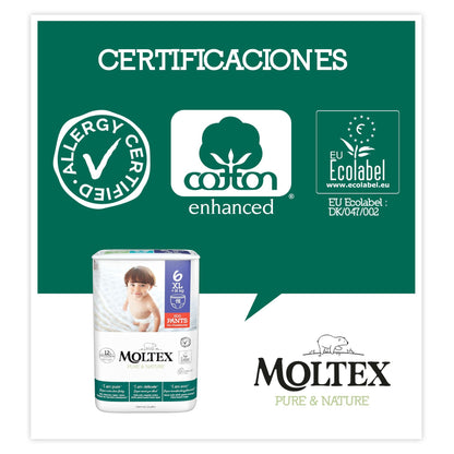 PROMO ESPECIAL Pants Moltex Pure &amp; Nature T6 (+14 kg), 36 Uds