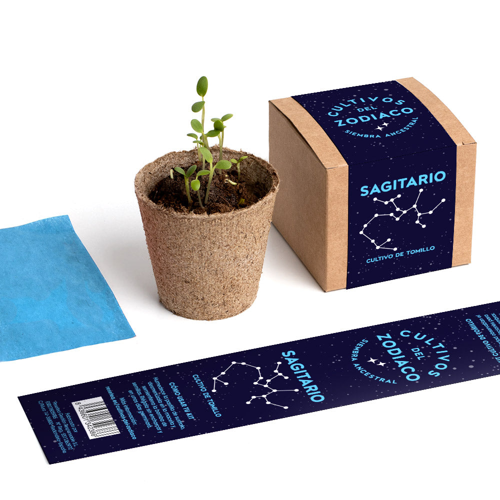 Cultivos del Zodiaco – Sagitario, Kit de Cultivo con Semillas de Tomillo - Resetea_4
