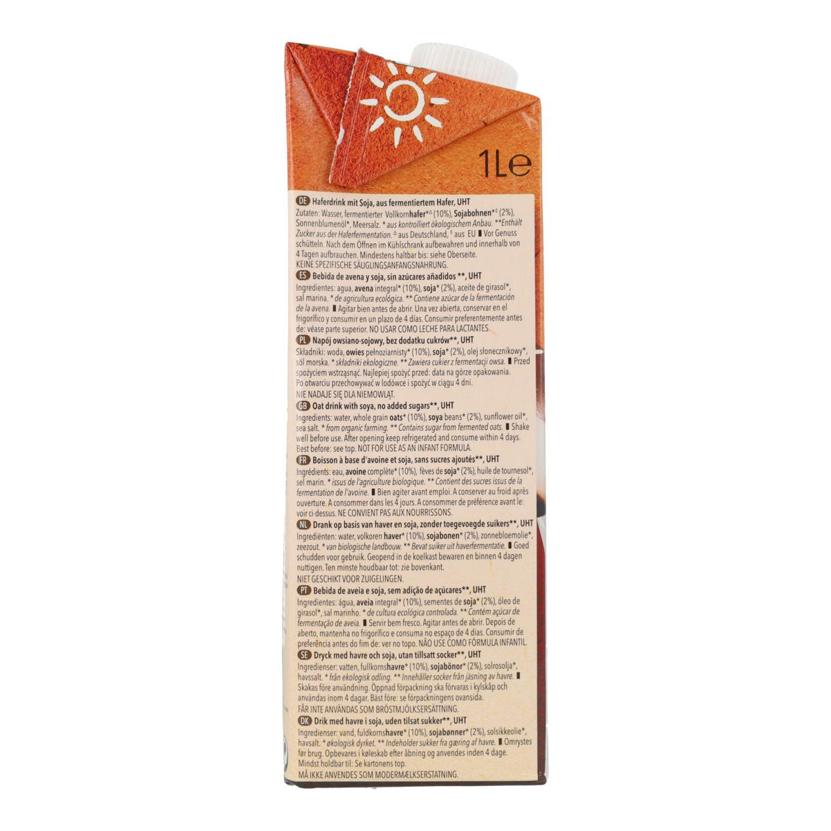 Pack 12 x Bebida Avena Barista BIO Natumi 1 L