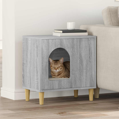 Casa Para Gatos Gris Sonoma 51 X 30 X 52 Cm_1