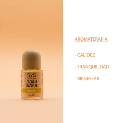 Esencia Natural Ámbar SYS Aromas 12 ml | Aroma Dulce y Amaderado | Para Quemadores y Humidificadores_4