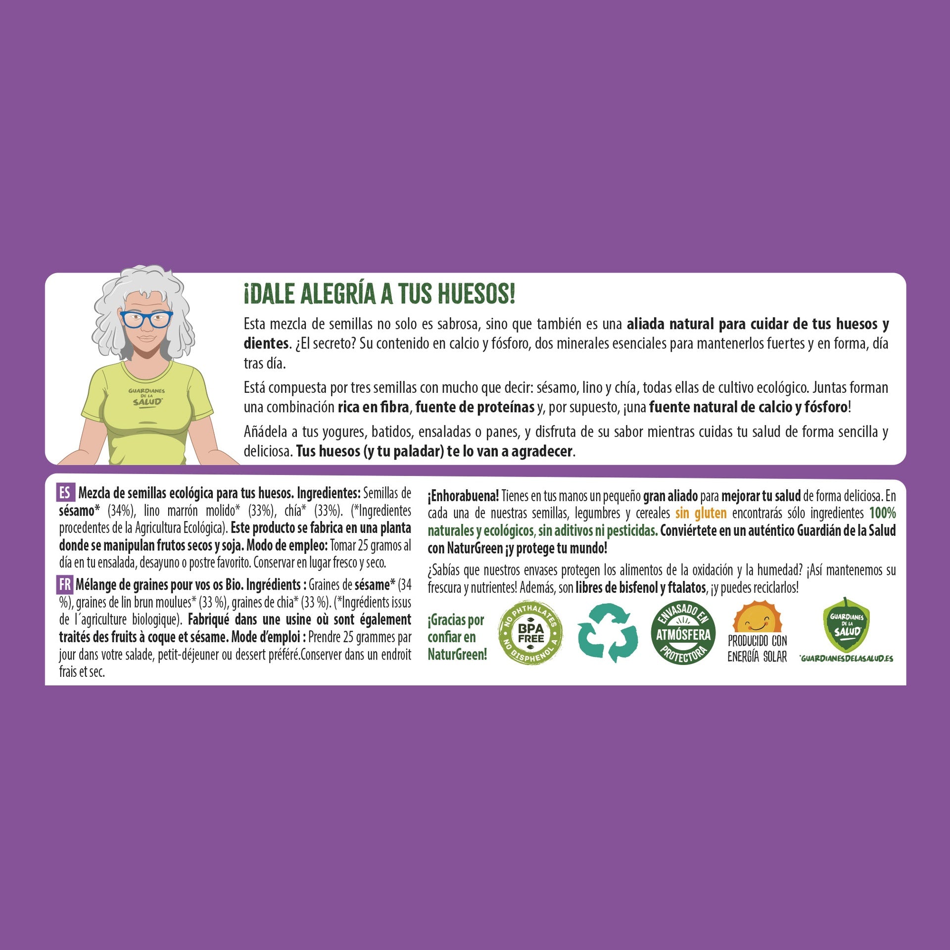 Mezcla de Semillas Mix óseo Bio Naturgreen 175 g
