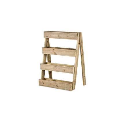 Jardinera Vertical Madera Tratada Exterior Stand Line Island KD 4B Hortalia_0