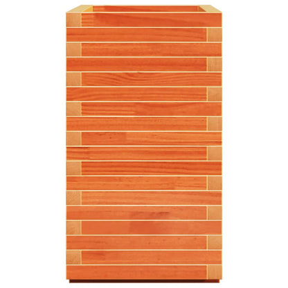 Jardinera Madera Maciza De Pino Marrón Cera 70x40x72 Cm_5