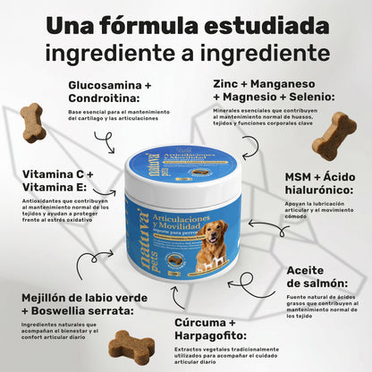 Pack Condroprotector + Calmante Para Perros. Movilidad Y Calma. Suplementos Mascotas. 240 Masticables. Natuva Pets_2
