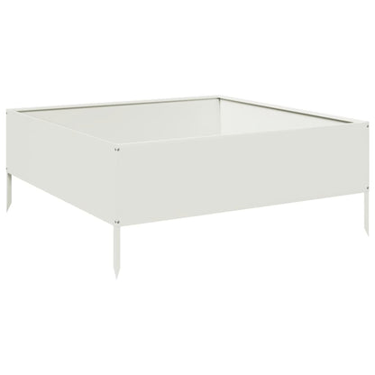 Arriate De Acero Blanco 100x100x41 Cm_5