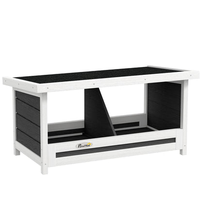Pawhut Ponedero Para Gallinas De Madera Con 2 Departamentos Gris_0