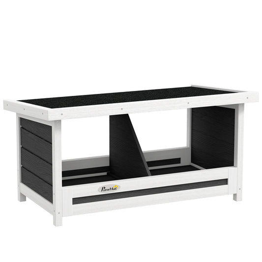 Pawhut Ponedero Para Gallinas De Madera Con 2 Departamentos Gris_0