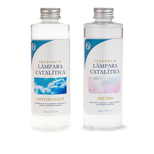 Pack Ahorro 2x Fragancias Lámpara Catalítica 200ml: 1 Aroma Cotton Clean + Limpiador Neutro_0