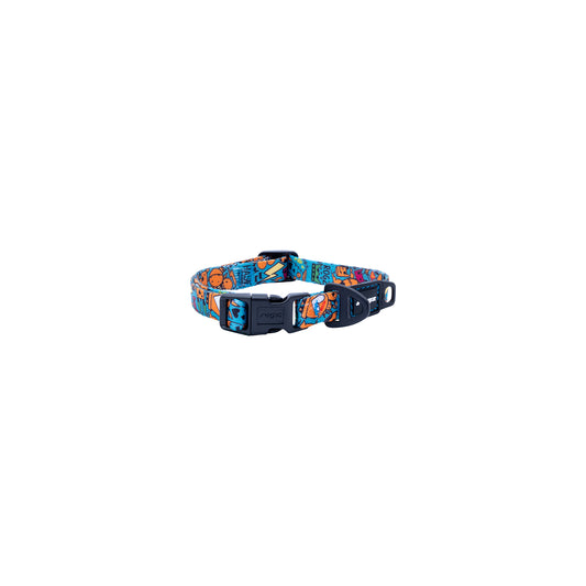 Collar Para Perro, Modelo Fusion De Rogz, Estampado Graffiti Azules. Talla Xl (39-64kg)_0