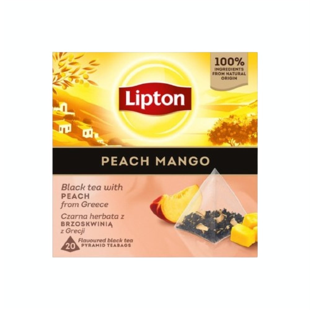 Lipton Té Negro Melocotón Y Mango 20 Bolsitas_0