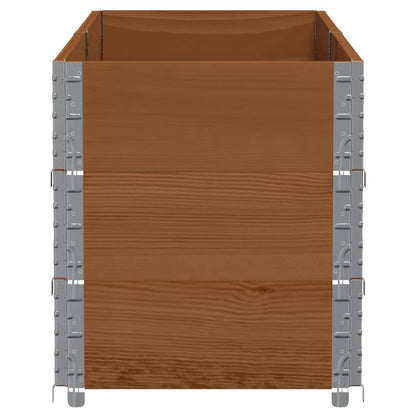 Jardinera De Madera Maciza De Pino Marrón 150x50 Cm_3