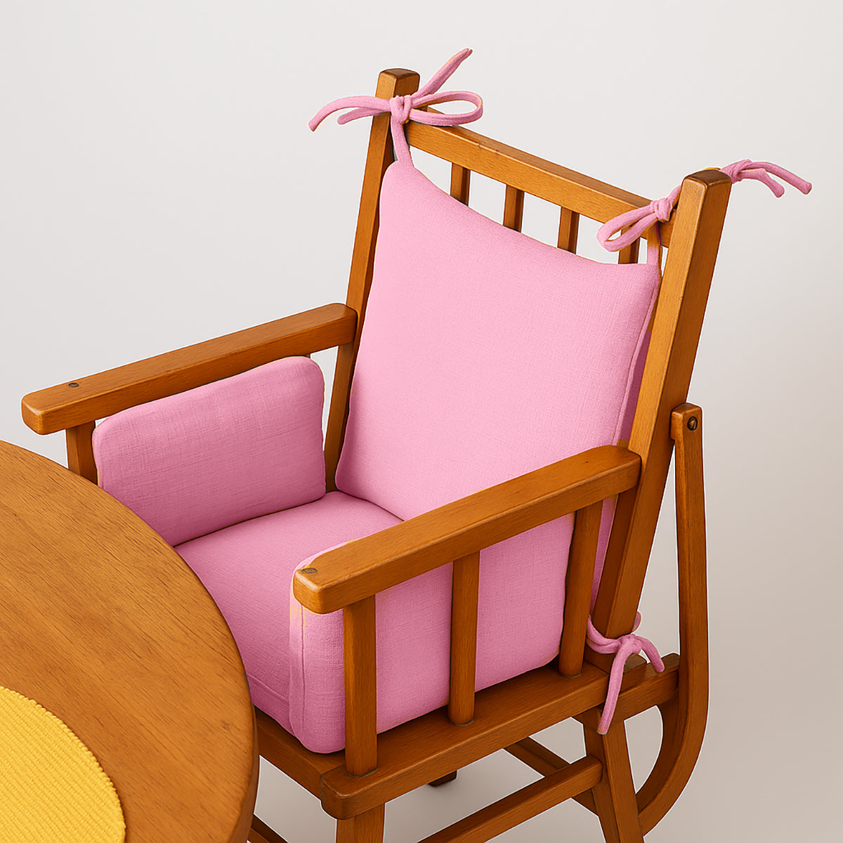 Cojín Para Trona De Algodón Orgánico Rosa_5