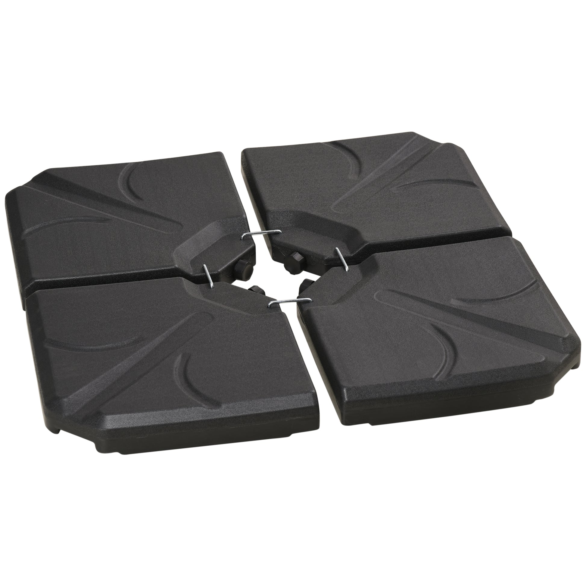 Outsunny Base Para Sombrilla De 4 Piezas Rellenable Con Arena 72 Kg O Agua 56 Kg_0