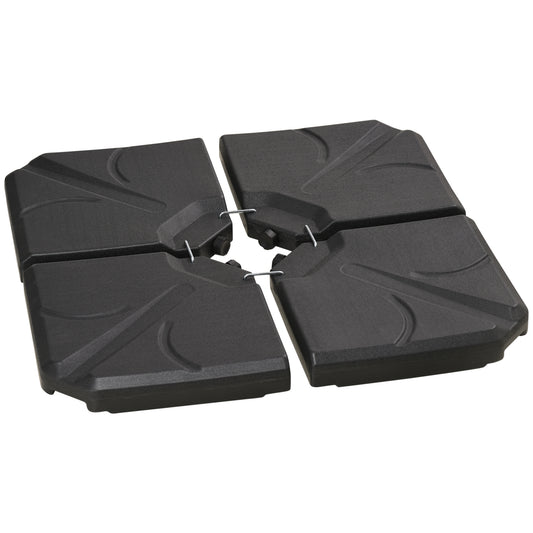 Outsunny Base Para Sombrilla De 4 Piezas Rellenable Con Arena 72 Kg O Agua 56 Kg_0