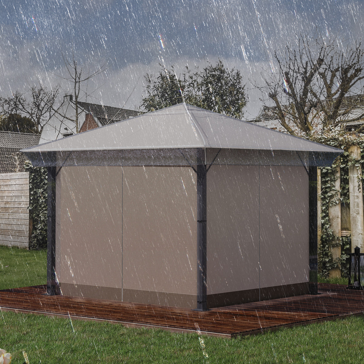 Outsunny Cubierta Protectora Para Gazebo 3x3 M Cubierta Impermeable Para Pérgola_1