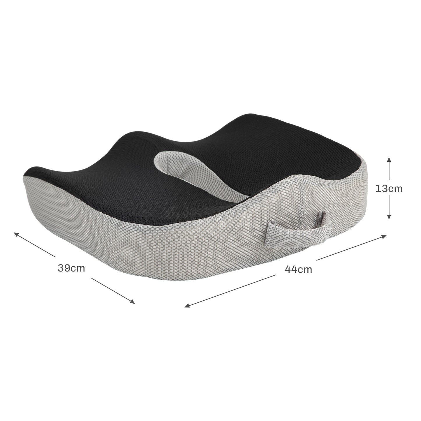 Homcom Cojín De Asiento De Espuma Viscoelástica Con Base Antideslizante Negro_2