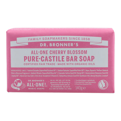 Jabón en pastilla Flor de Cerezo Dr.Bronner's 140 g