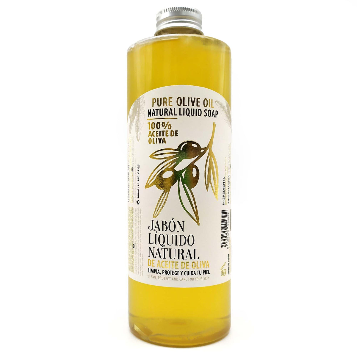 Pack 2 Jabón Líquido Natural 100% Aceite De Oliva - Para Todo Tipo De Piel, Sensible, Seca - Sin Detergentes Ni Perfumes_2