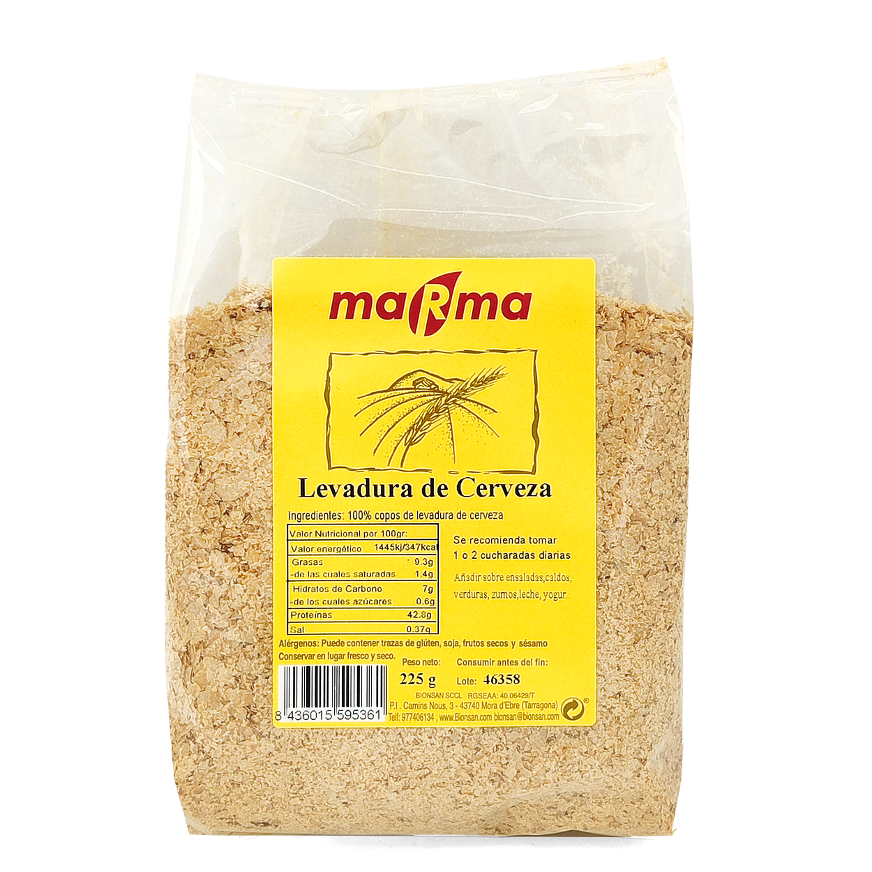 Levadura De Cerveza Desamargada en copos Marma 225gr_0