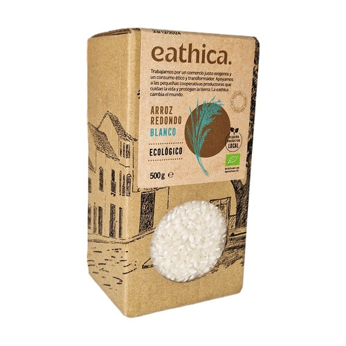 Arroz redondo blanco Eathica especial para risotto BIO 500g