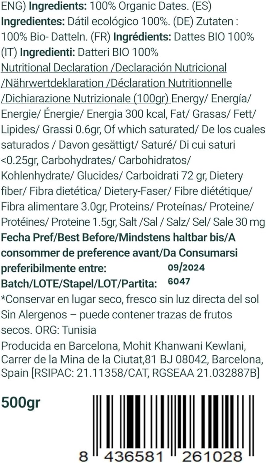 Sirope De Dátil Bio - 500g | Endulzante Natural Ecológico Vegano, Alternativa Al Azúcar Refinado, Sin Gluten_1