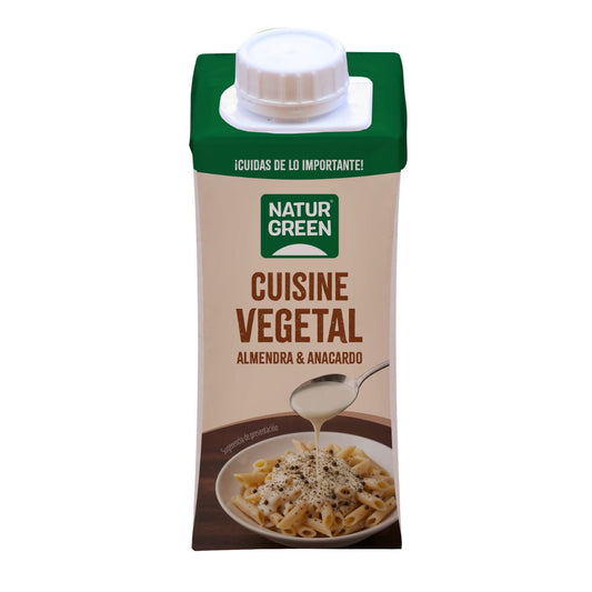 Salsa Vegetal Cuisine de Almendras y Anacardos NaturGreen 200 ml